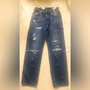 Levis Women 90s Mid Rise Cotton Jeans|501style|26x32| Blue Denim NWT
